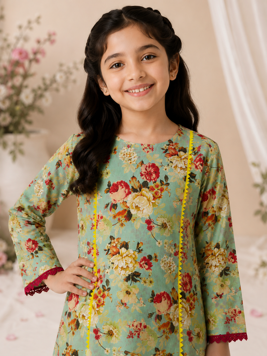 Bloom Garden Girls Floral Co-Ord Set