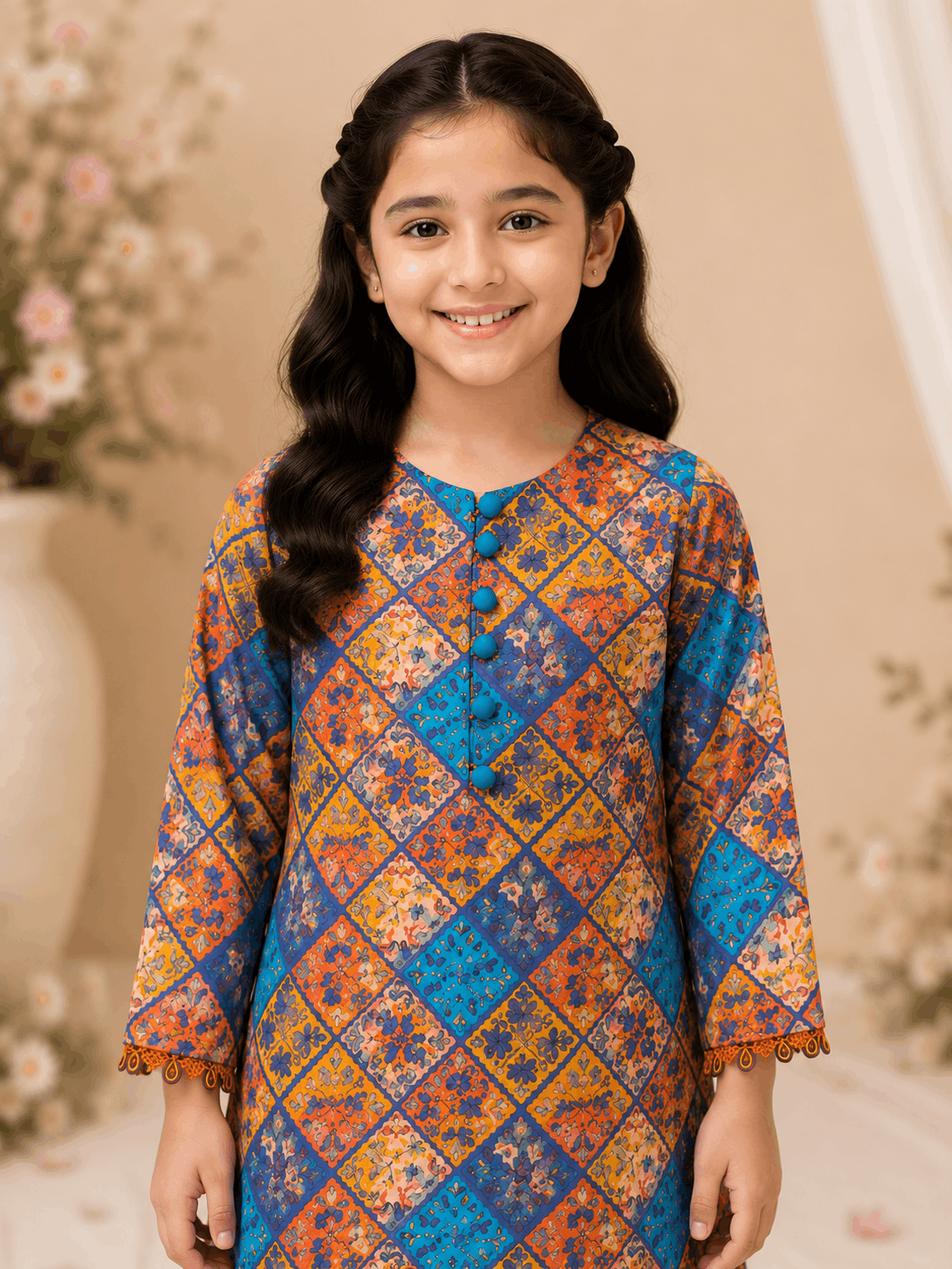 Sunset Mosaic Girls Printed Co-Ord Set
