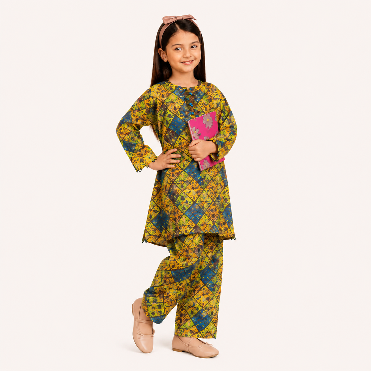 Girls Trendy Printed Co-Ord Set – Casual &amp; Comfortable Kids Wear