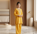 Girls Embroidered Mustard Co-Ord Set – Elegant Kids Eastern Wear