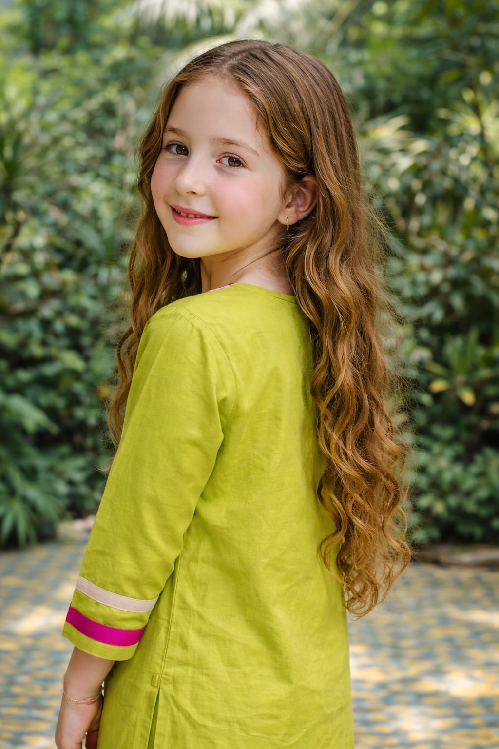 Elegant Embroidered Kids Two-Piece Traditional Outfit