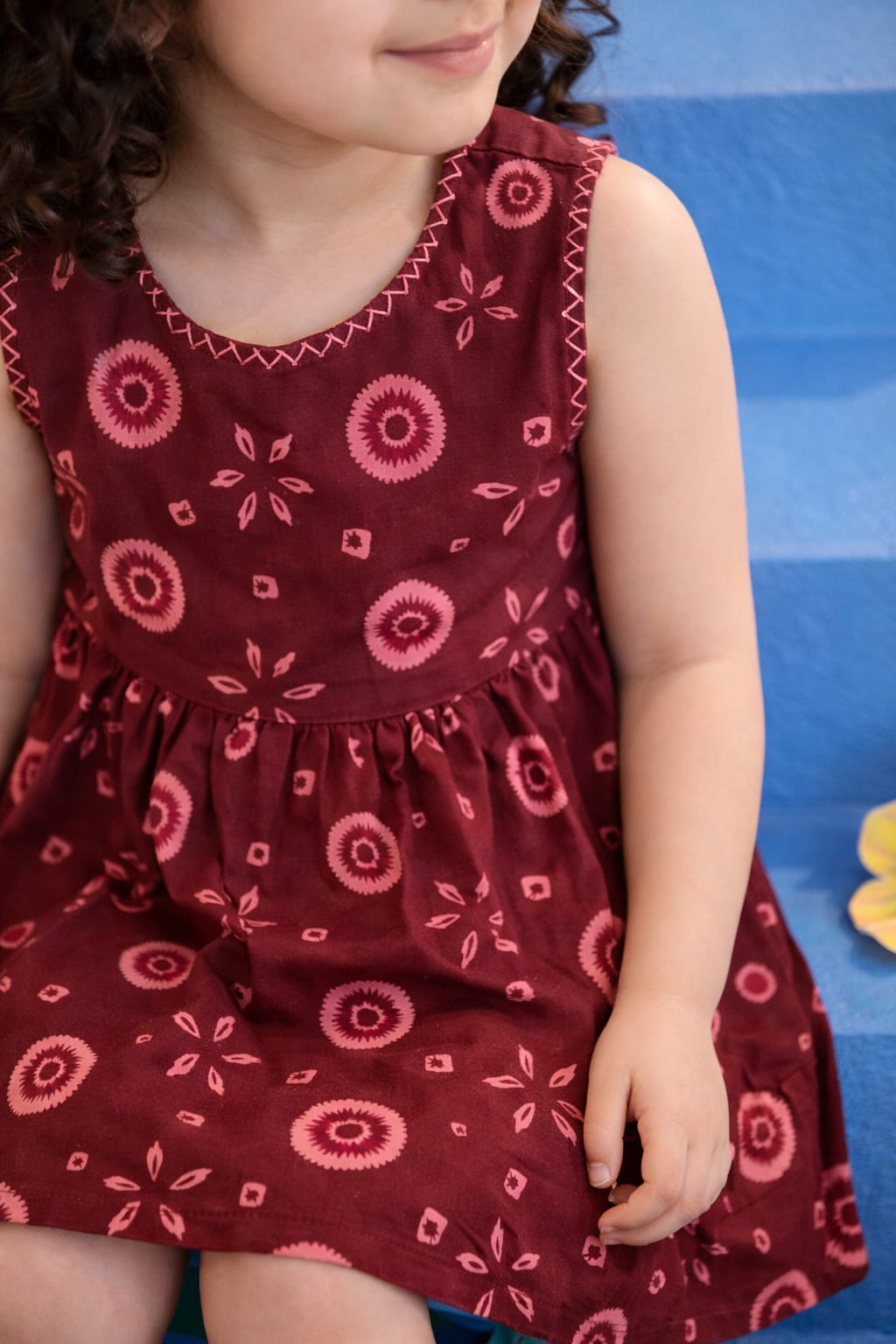 Cute Printed Kids Soft Cotton Sleeveless Dress