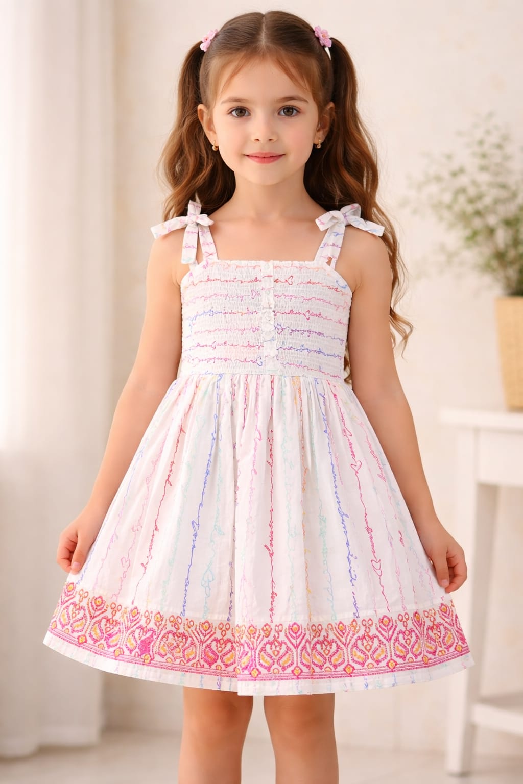 Smocked Bodice Girls Dress –  Frock