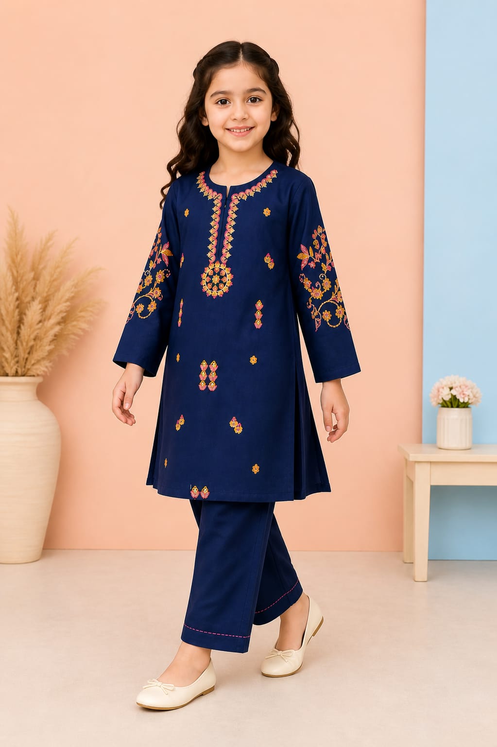 Elegant Embroidered Kids Kurta Set